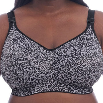Goddess Celeste Wirefree Bra Gray Leopard
